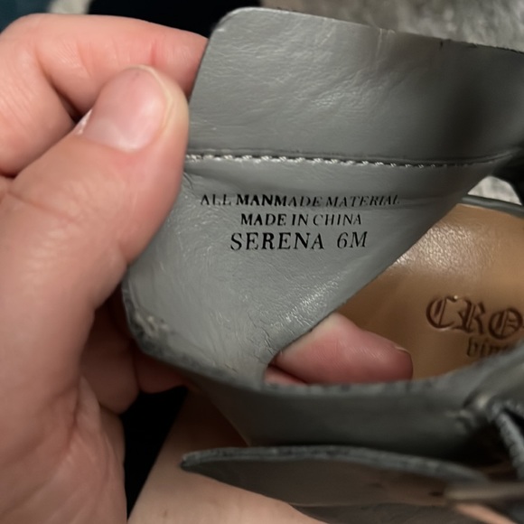 Gray Crown Vintage Strappy Wedges Size 6 - Picture 8 of 9